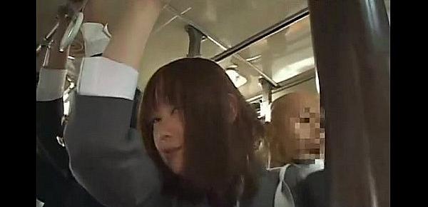  Schoolgirl Has To Give A Blowjob In A Bus